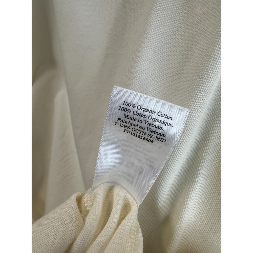 Everlane Organic Cotton Sleeveless Shirt Dress Cream Medium Side Slit Minimalist - Picture 11 of 12